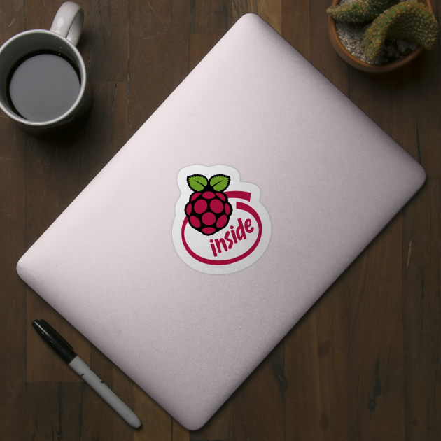 Raspberry Pi Retro Intel Mashup Logo by gigapixels